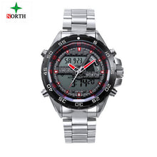 North Digital Sport Watch Men Fashion MultifunctionWristwatch Military Waterproof Round Alarm Quartz Sport Watch Men EF8