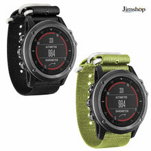Nylon Watch Band 26mm Luxury Nylon Strap 5 Ring Watch Replacement Band For Garmin Fenix 3 Black/Green Fashion EF8