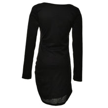 O-Neck Women Black Dress Sexy B age Short Dresses for Women Long Sleeve Plus Large Size Office Dress EF8