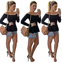 Off Shoulder Women Blouses Sexy VShirt Chiffon Solid Plus Size Ladies Blouse Casual Tops Clothing Tank Shirts EF8