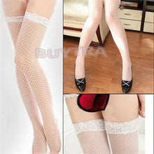 One Size Style Attractive Women Stockings Hosiery Above Knee Nylon Hollow Out Mesh Long Stockings Women Black White Red Pink EF8