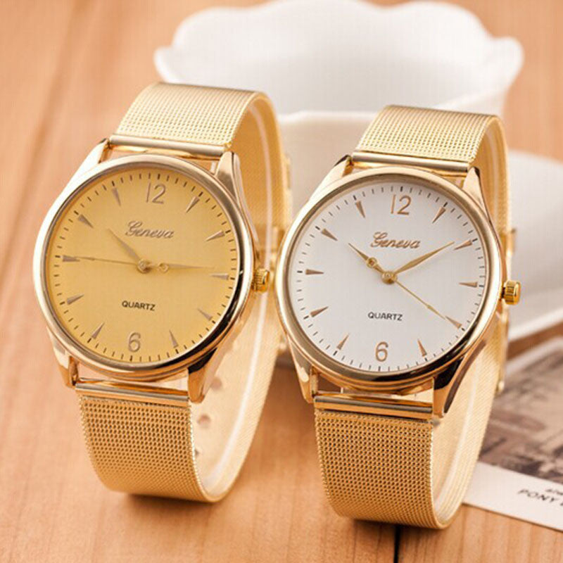 Onfine Gofuly Whale ping Scolour Puscard Fashion Women Classic Gold Quartz Stainless Steel Wrist Watch EF8