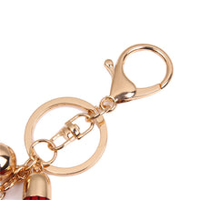 PU Leather Rhinestone Bag Keychain Keyring Gift For Lady 4 Colors s Women Love Heart Pendant Key Chain EF8