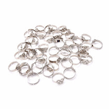 Pad Diy Silver -Plated Ring Blanks Glue On Cabochon Rings Base Anillo Adjustable RingFindings Material For H made EF8