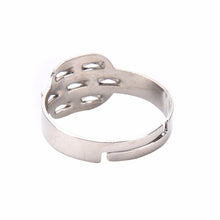Pad Diy Silver -Plated Ring Blanks Glue On Cabochon Rings Base Anillo Adjustable RingFindings Material For H made EF8
