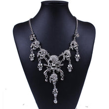 Pirates of the Caribbean Design Choker Jewelry Vintage Bones Chains Rhinestones Skulls Pendants Necklaces EF8