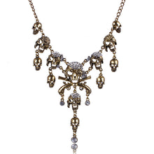 Pirates of the Caribbean Design Choker Jewelry Vintage Bones Chains Rhinestones Skulls Pendants Necklaces EF8