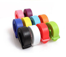 Plastic Belt Friendly C y Multi Color Silicone Rubber Leather Belt Smooth Buckle For Women Men Width 3 5CM Long 102CM EF8