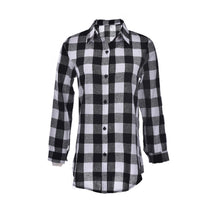 Plus Size M-2XL Long Shirts Single Breasted Plaid Cotton Shirt Wild Casual Streetwear Shirt Women Blouse EF8