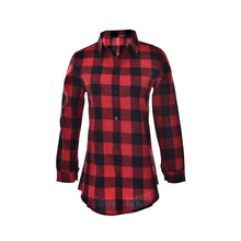 Plus Size M-2XL Long Shirts Single Breasted Plaid Cotton Shirt Wild Casual Streetwear Shirt Women Blouse EF8