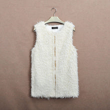 Plus Size Women Medium Style VFashion Sleeveless Coat Outerwear Hair Jacket Casual Waistcoat EF8