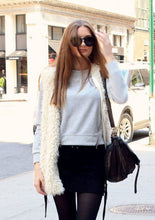Plus Size Women Medium Style VFashion Sleeveless Coat Outerwear Hair Jacket Casual Waistcoat EF8