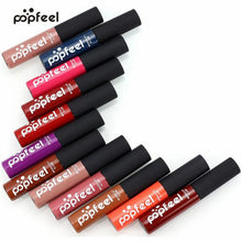 Popfeel 12 Color Liquid Matte Lipstick Set Nude Lip Gloss Cream Baby Lip Balm Lasting Professional Makeup Korean Cosmetic EF8