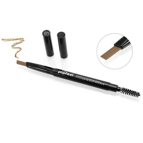 Popfeel Cosmetics Makeup Double Automatic Rotation Eyebrow Eyeliner Pencil Eye Brow Makeup Tool Natural Girl Gift EF8