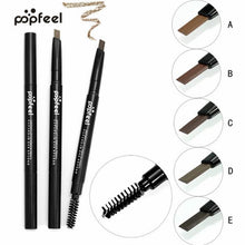 Popfeel Cosmetics Makeup Double Automatic Rotation Eyebrow Eyeliner Pencil Eye Brow Makeup Tool Natural Girl Gift EF8