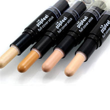 Popfeel Makeup Concealer Double-ended 2 in1 Contour Stick Contouring Highlighter Bronzer Create 3D Face Makeup Full Cover EF8