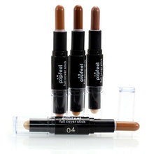 Popfeel Makeup Concealer Double-ended 2 in1 Contour Stick Contouring Highlighter Bronzer Create 3D Face Makeup Full Cover EF8