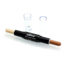 Popfeel Makeup Concealer Double-ended 2 in1 Contour Stick Contouring Highlighter Bronzer Create 3D Face Makeup Full Cover EF8