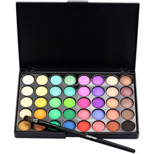 Popfeel Professional EyeShadow Palette Set 40 Colors Powder Cosmetic Set Long-lasting Shimmer/ Matte Eye Shadow Brush Set EF8