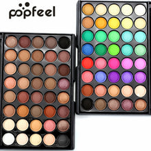 Popfeel Professional EyeShadow Palette Set 40 Colors Powder Pigment Mineral Cosmetic Set Long-lasting Shimmer/ Matte Eye Shadow EF8
