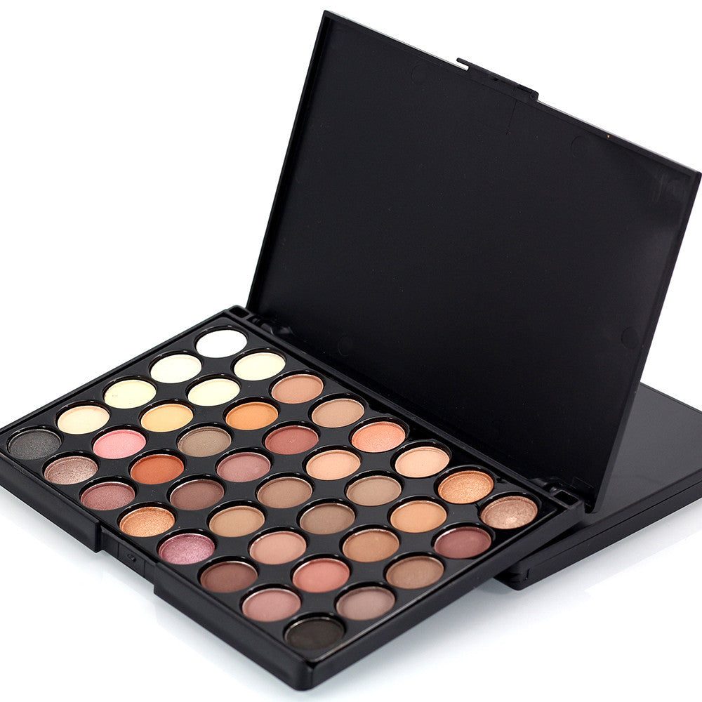 Popfeel Professional EyeShadow Palette Set 40 Colors Powder Pigment Mineral Cosmetic Set Long-lasting Shimmer/ Matte Eye Shadow EF8