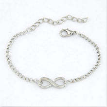 Popular Plating Gold Metal Cross Infinite Bracelet   Bangle Charm chain bracelets Jewelry For Women EF8