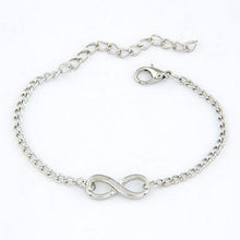 Popular Plating Gold Metal Cross Infinite Bracelet   Bangle Charm chain bracelets Jewelry For Women EF8