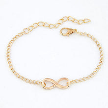 Popular Plating Gold Metal Cross Infinite Bracelet   Bangle Charm chain bracelets Jewelry For Women EF8
