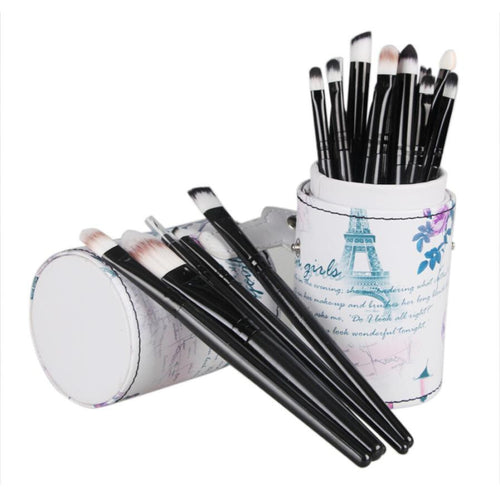 Professional 20pc Makeup Brushes 4 Colors Cosmetic Set Eyeshadow Brush Blusher Cosmetic ToolsLeather Cup Holder Case EF8
