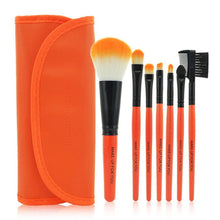 Professional 7pc Makeup Brush Set tools Make-up Toiletry Kit Wool Make Up Brush Set Case Cosmetic Brush EF8