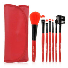 Professional 7pc Makeup Brush Set tools Make-up Toiletry Kit Wool Make Up Brush Set Case Cosmetic Brush EF8