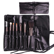 Professional 7pc Makeup Brush Set Tools Foundation Make-up Toiletry Kit Wool Make Up Blush Brush Set Case 4 Colors EF8
