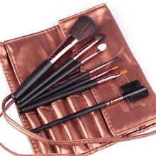 Professional 7pc Makeup Brush Set Tools Foundation Make-up Toiletry Kit Wool Make Up Blush Brush Set Case 4 Colors EF8