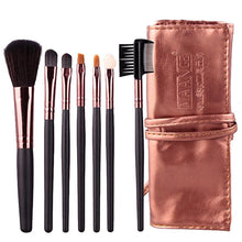 Professional 7pc Makeup Brush Set Tools Foundation Make-up Toiletry Kit Wool Make Up Blush Brush Set Case 4 Colors EF8