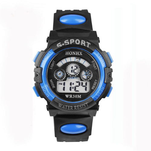 al Gifts Waterproof Children Boy Digital LED Quartz Alarm Date Sports Wristwatch for Cool Teenagers EF8