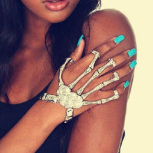 Pulseras Pulseira Slave Bones H  Skull Bracelets   Bangles Bracelets For Women Cool Punk metal Goth Skeleton Bracelet EF8