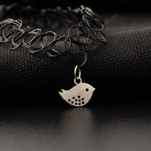 Punk Elastic Choker H  Pendant Necklace Gifts For Lady s Vintage Women Stretch Tattoo Necklace EF8