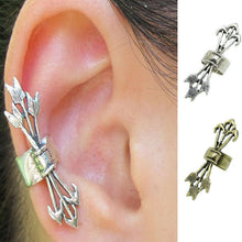 Punk Rock Ear Clip Cuff Wrap Earrings No piercing-Clip on Women Men Party Jewelry S Silver Copper Color EF8