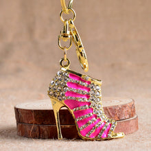 Purse Bags Pendant Holder Chains Key Rings Gifts For Women 11 Colors s Women Crystal Rhinestone High Heeled Shoe Keychain EF8