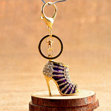 Purse Bags Pendant Holder Chains Key Rings Gifts For Women 11 Colors s Women Crystal Rhinestone High Heeled Shoe Keychain EF8