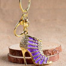 Purse Bags Pendant Holder Chains Key Rings Gifts For Women 11 Colors s Women Crystal Rhinestone High Heeled Shoe Keychain EF8