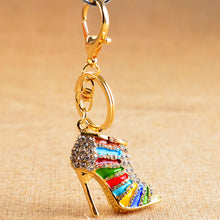 Purse Bags Pendant Holder Chains Key Rings Gifts For Women 11 Colors s Women Crystal Rhinestone High Heeled Shoe Keychain EF8