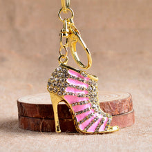 Purse Bags Pendant Holder Chains Key Rings Gifts For Women 11 Colors s Women Crystal Rhinestone High Heeled Shoe Keychain EF8