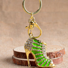 Purse Bags Pendant Holder Chains Key Rings Gifts For Women 11 Colors s Women Crystal Rhinestone High Heeled Shoe Keychain EF8