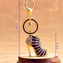 Purse Bags Pendant Holder Chains Key Rings Gifts For Women 11 Colors s Women Crystal Rhinestone High Heeled Shoe Keychain EF8