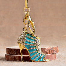 Purse Bags Pendant Holder Chains Key Rings Gifts For Women 11 Colors s Women Crystal Rhinestone High Heeled Shoe Keychain EF8