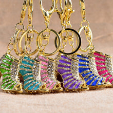 Purse Bags Pendant Holder Chains Key Rings Gifts For Women 11 Colors s Women Crystal Rhinestone High Heeled Shoe Keychain EF8