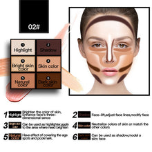 Face Shading Modification Of Color Six-Color Contour Bronzer Highlighter Palette Set Trimming Powder Paste Composition EF8