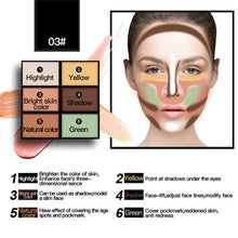 Face Shading Modification Of Color Six-Color Contour Bronzer Highlighter Palette Set Trimming Powder Paste Composition EF8