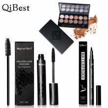 perfect combination of eye makeup 12 Colors Professional Nude Eye Shadow Mascara Eyeliner Make up Set EF8
